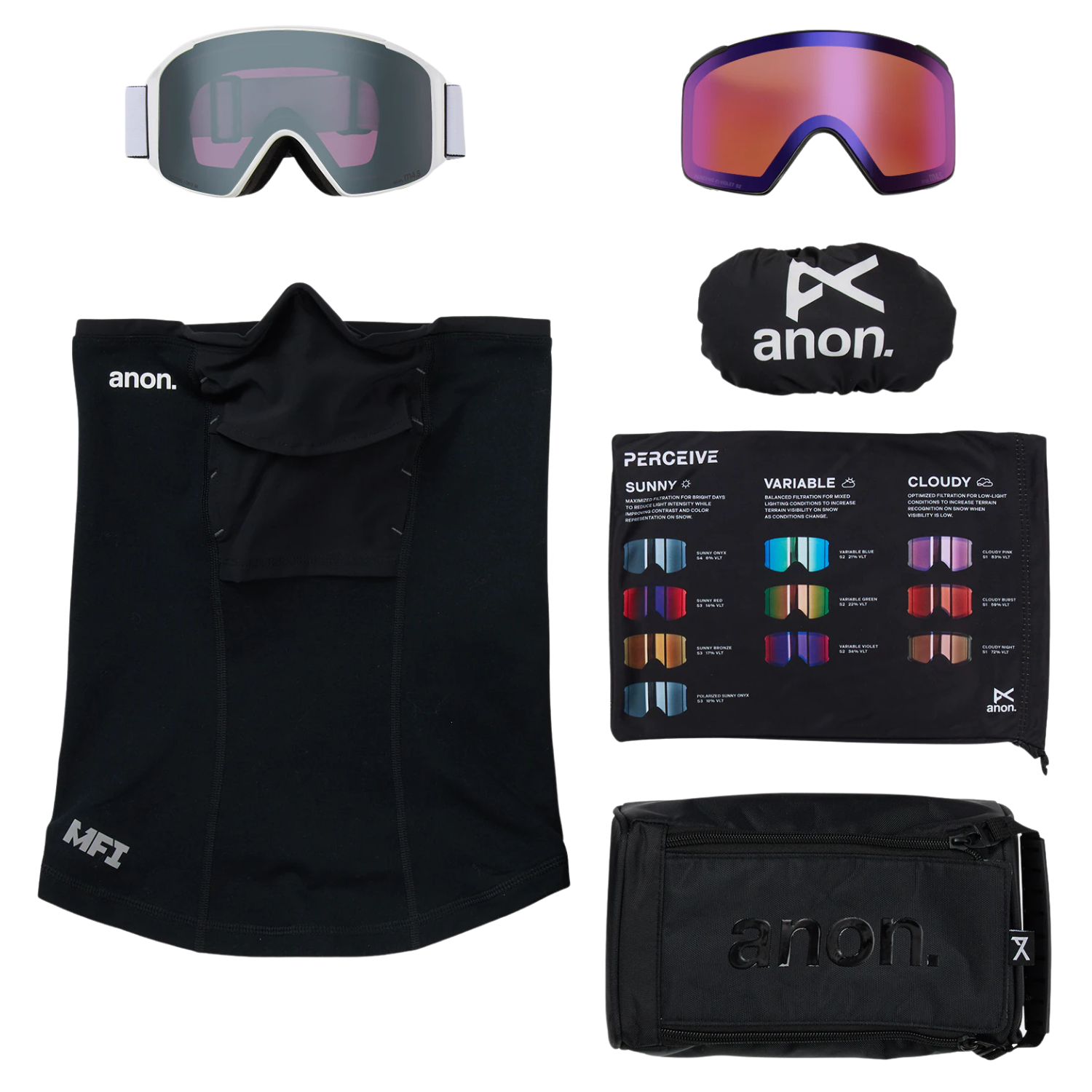 Anon M4S Cylindrical Goggles 2026 - Low Bridge Fit