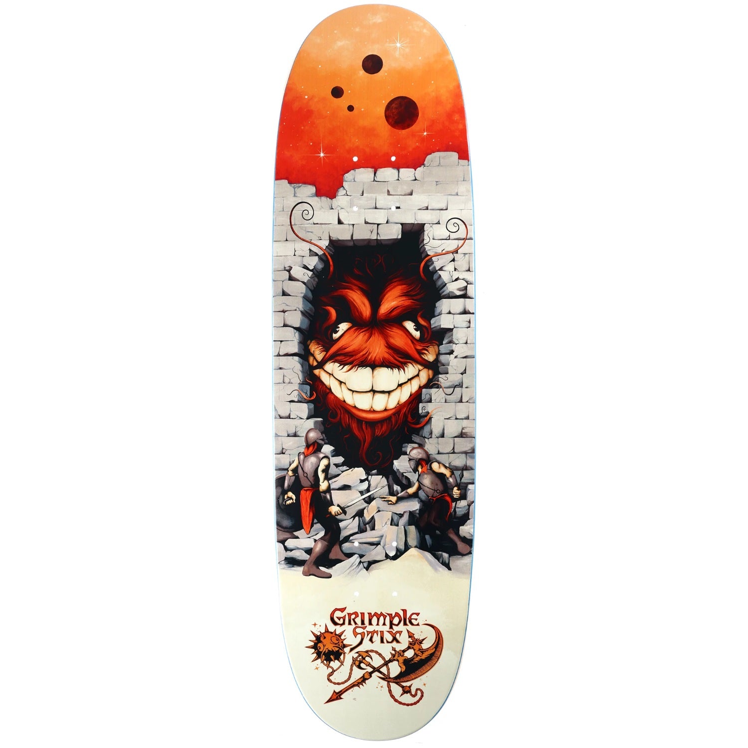 Anti - Hero Team Grimple Stix Barbarians Shaped Skateboard Deck