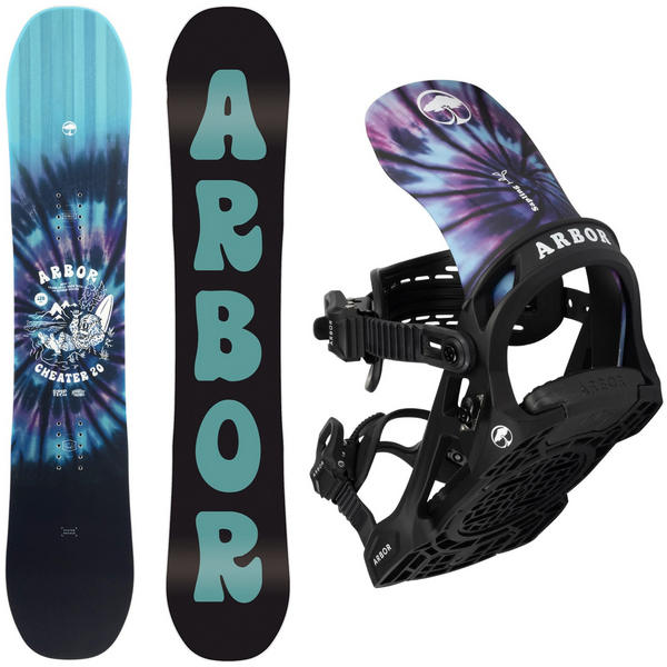 Arbor Cheater Rocker 2024 + Arbor Sapling 2024 - Snowboard Package