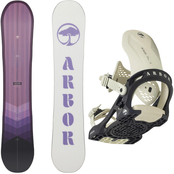 Arbor Ethos Rocker 2024 + Arbor Acacia 2023 - Snowboard Package