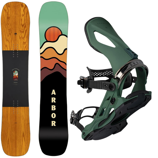2024 Arbor Westmark Rocker Snowboard and Cypress Bindings Package