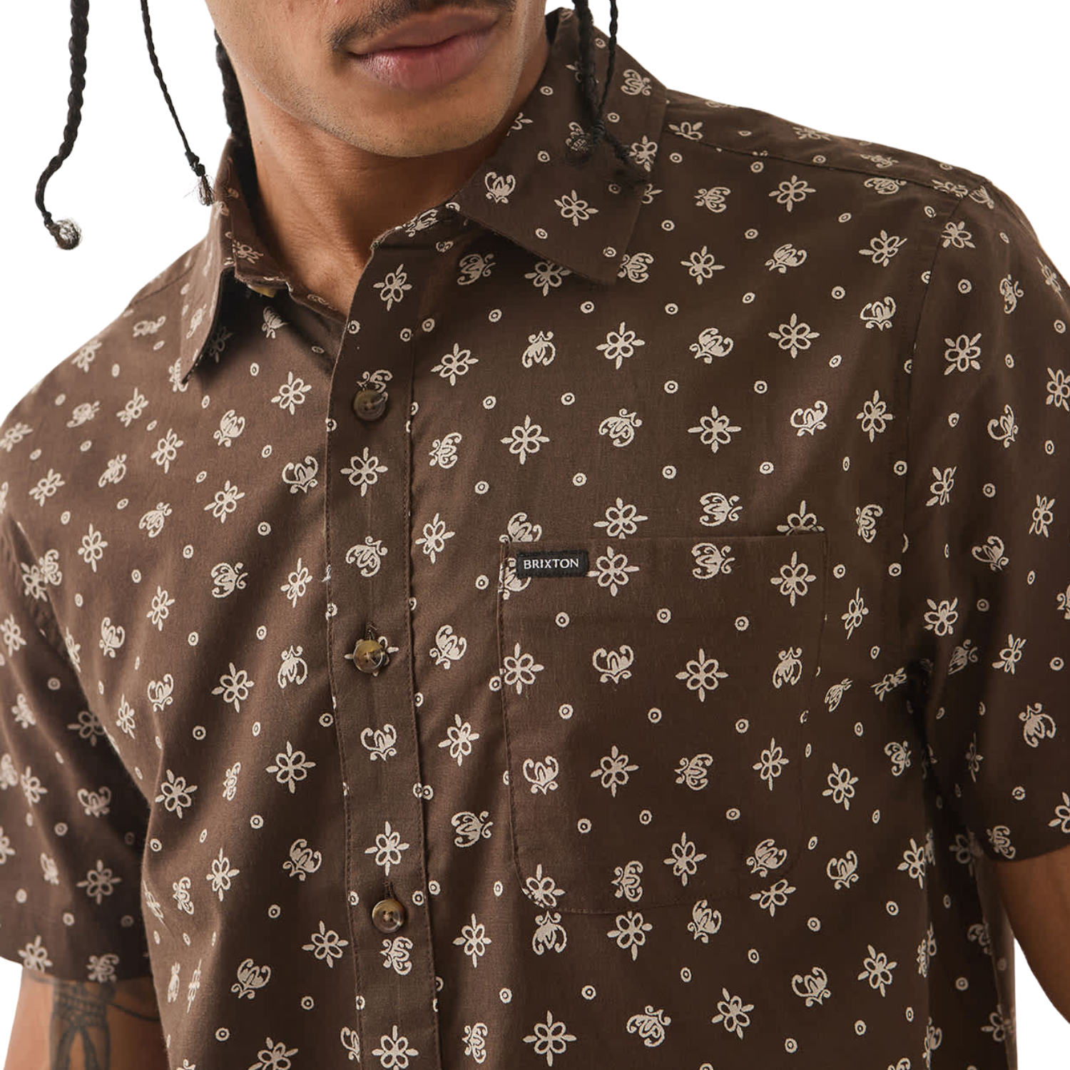 Brixton Charter Print Woven Button Up Shirt - Men's