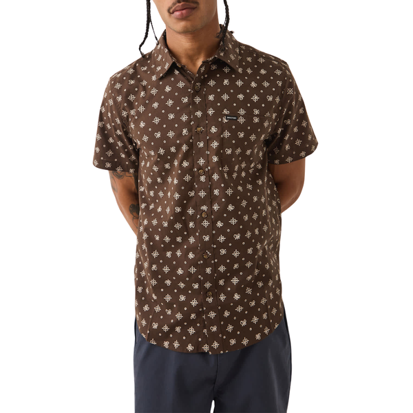 Brixton Charter Print Woven Button Up Shirt - Men's