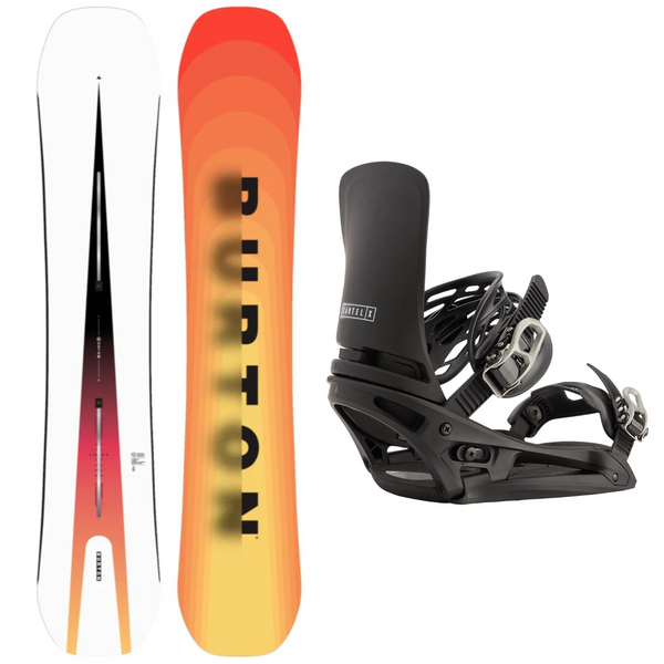 2024 Burton Custom Snowboard + 2024 Burton Cartel X EST Snowboard Bindings Package