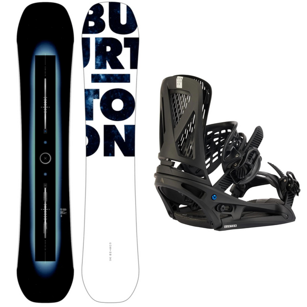2024 Burton Custom X Snowboard + 2024 Burton Genesis EST Snowboard Bindings Package