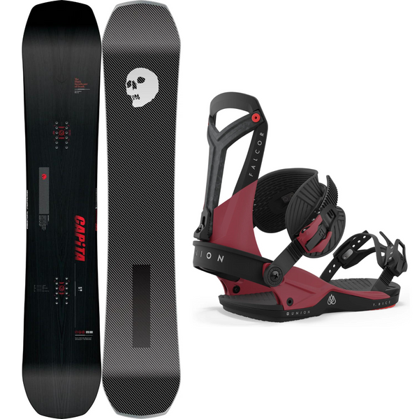 Capita The Black Snowboard of Death 2024 + Union Falcor 2024 - Snowboard Package