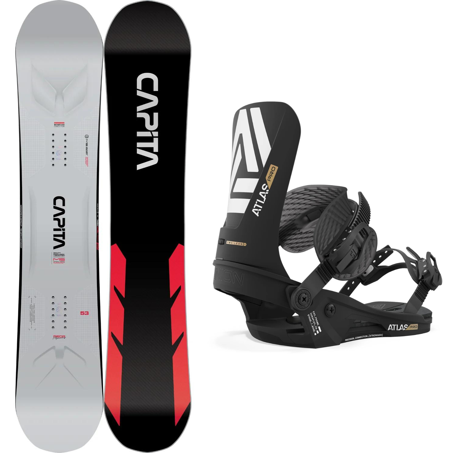 Capita Mega Mercury 2025 + Union Atlas Pro 2025 Snowboard Package