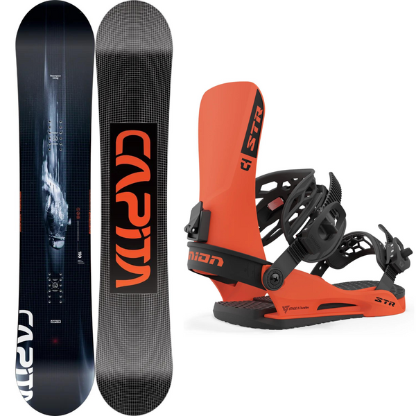 2024 Capita Outerspace Living + 2024  Union STR Snowboard Bindings Package