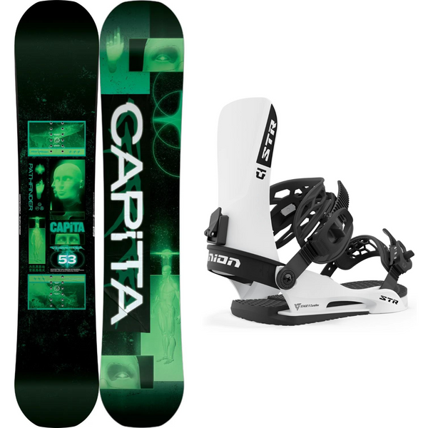 2024 Capita Pathfinder Reverse Camber Snowboard + 2024 Union STR Snowboard Bindings Package