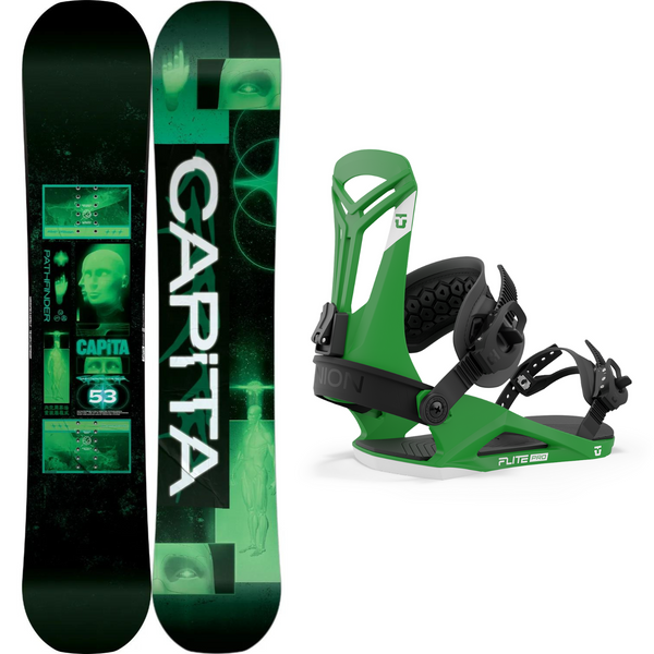 2024 Capita Pathfinder Reverse Camber + 2024 Union Flite Pro Snowboard Package