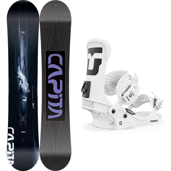 2024 Capita Outerspace Living Snowboard + 2024 Union Force Classic Snowboard Bindings Package