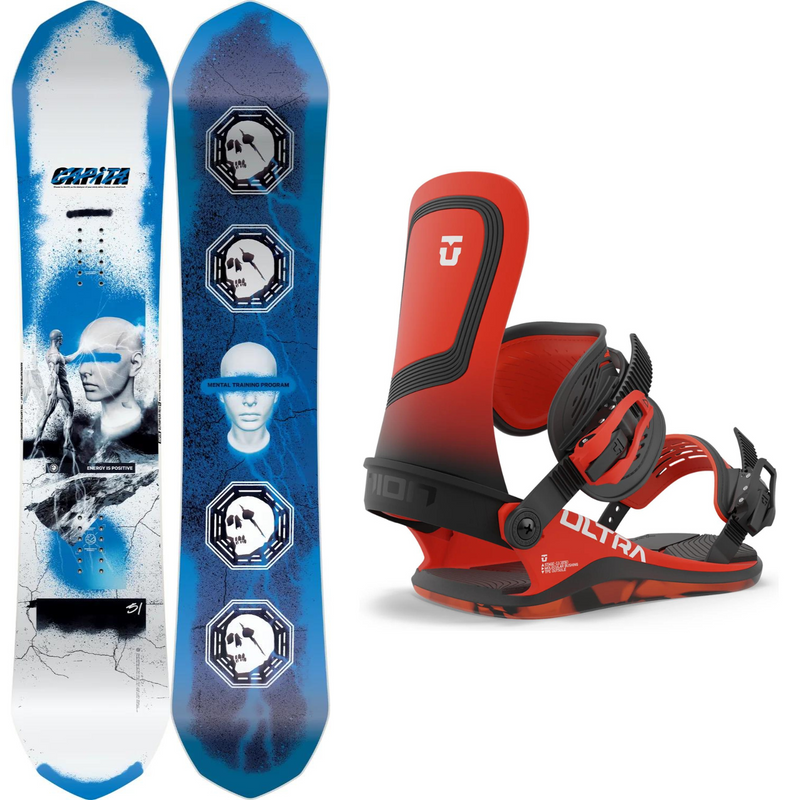 Capita Ultrafear Reverse Camber 2024 + Union Ultra 2024 - Snowboard Package
