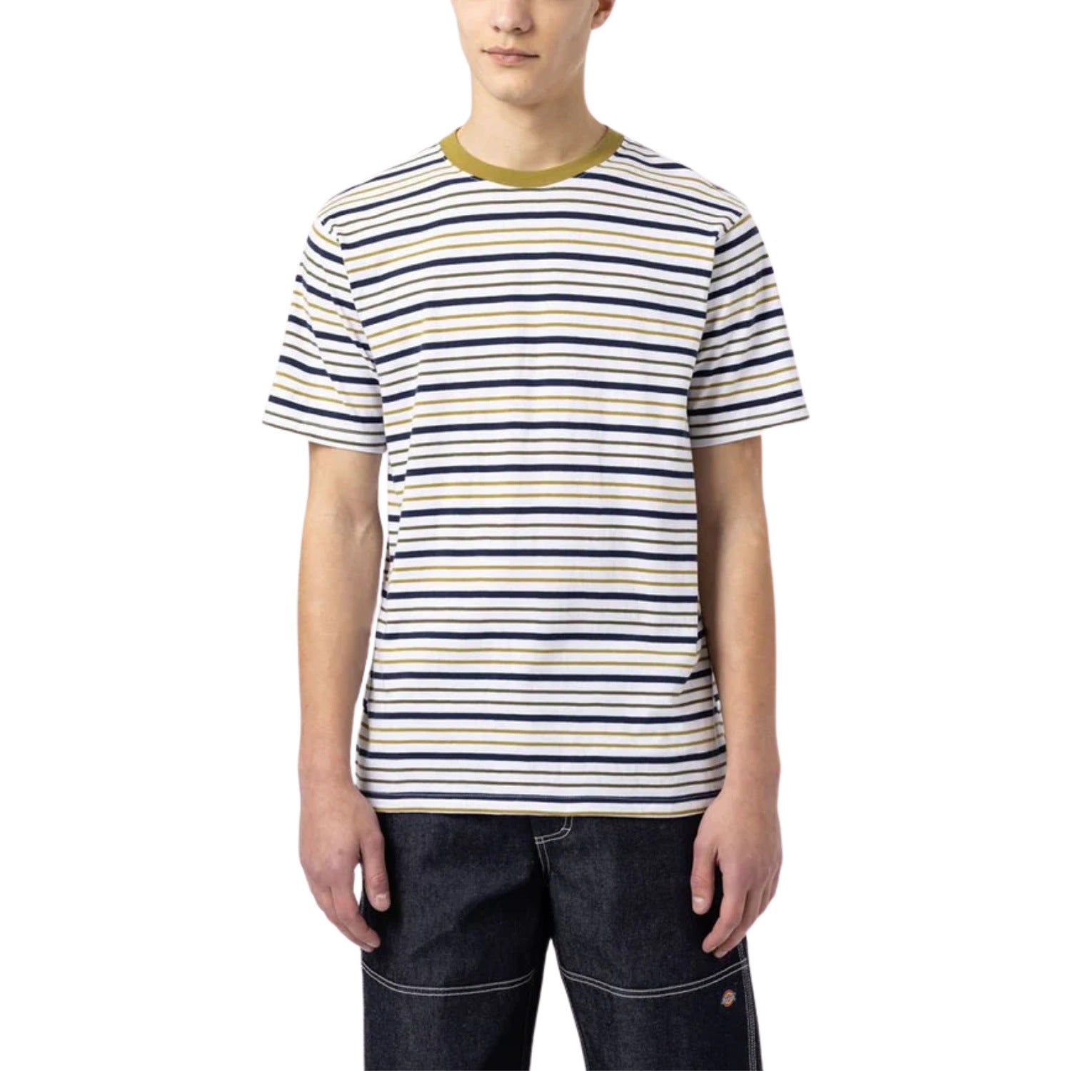 White/ Moss Stripe