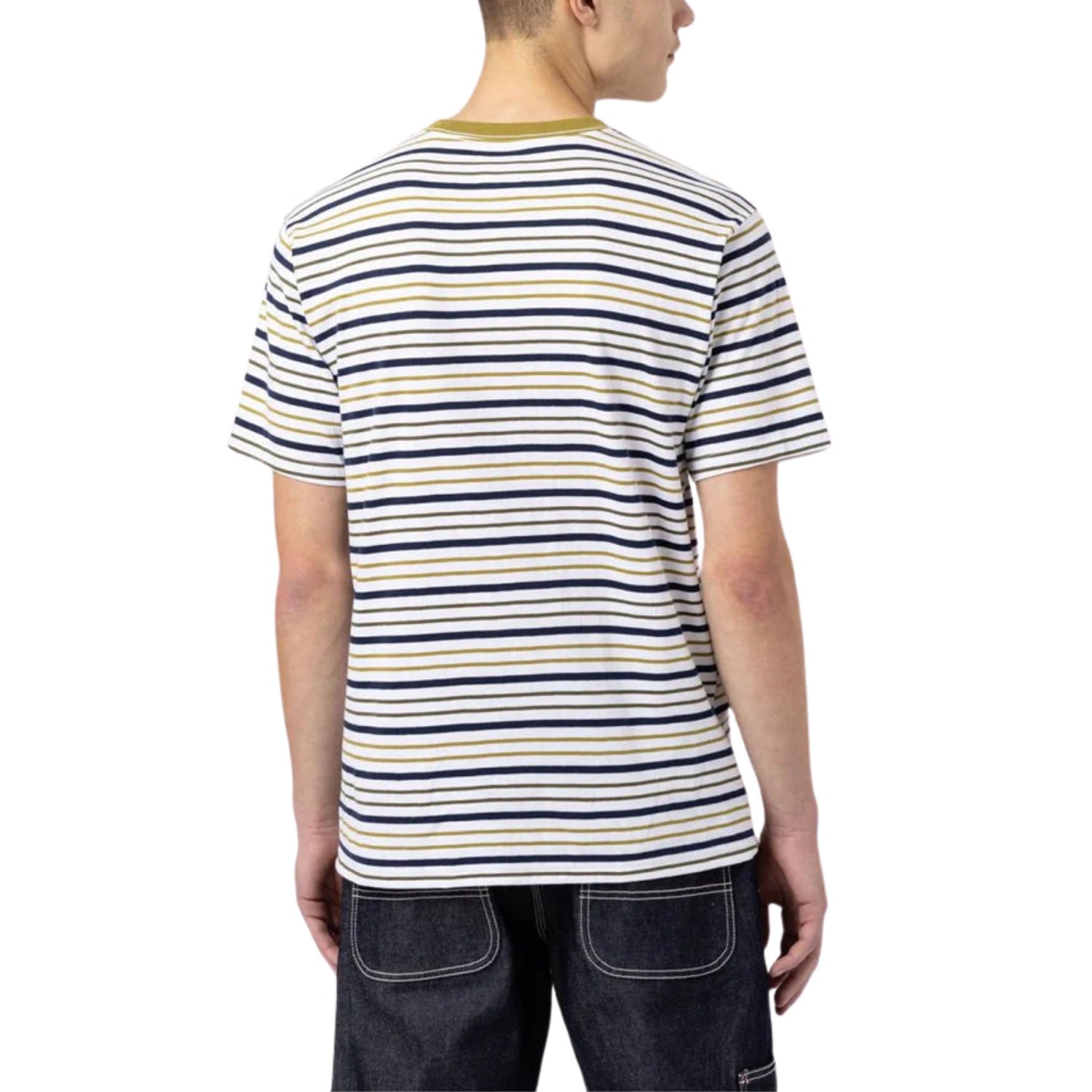 White/ Moss Stripe