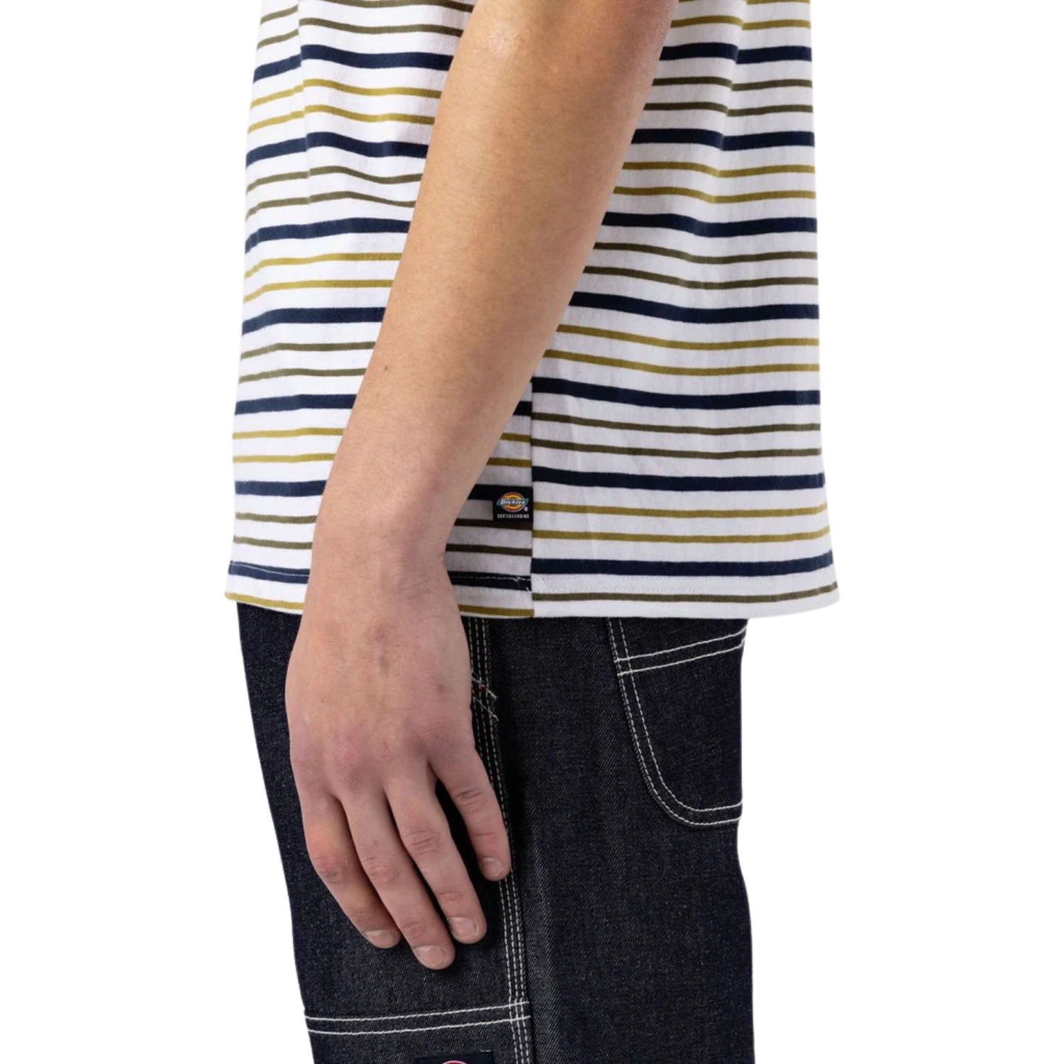 White/ Moss Stripe