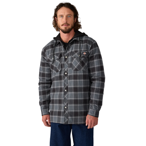 Dickies Water Repellent Flannel Hooded Shirt Jacket - Men's