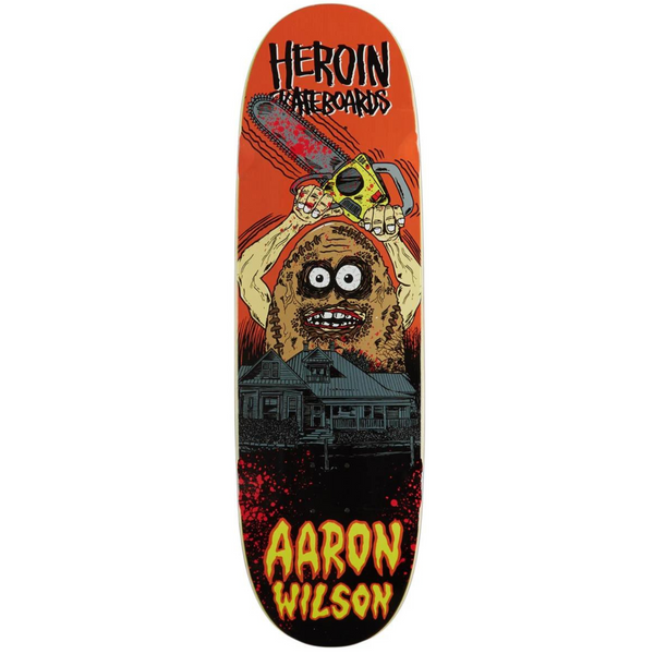 Heroin Aaron Wilson Teggxas Chainsaw Symmetrical Egg Shaped Deck 9.12"