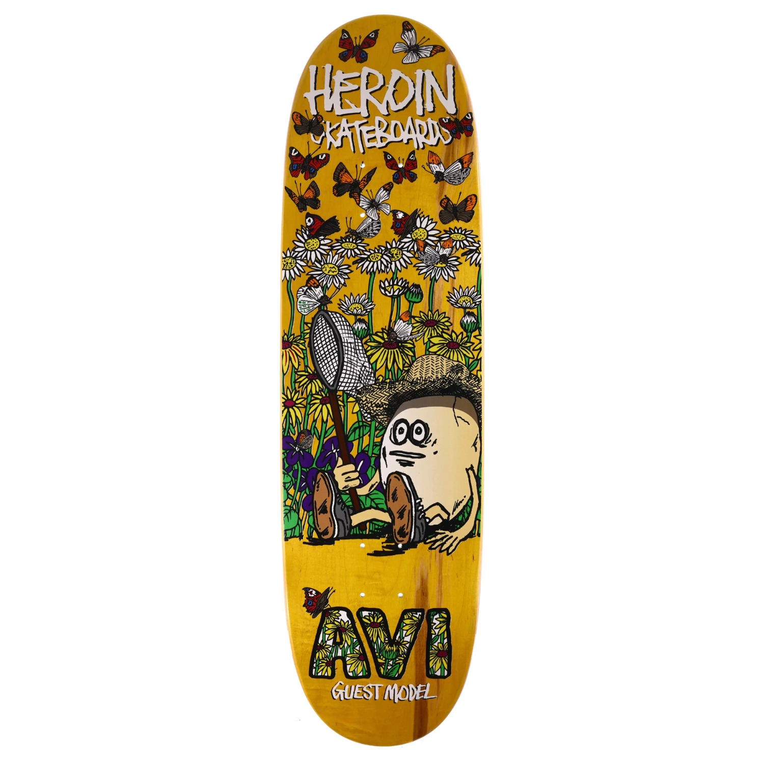 Heroin Avi Guest Egg Shaped Skateboard Deck