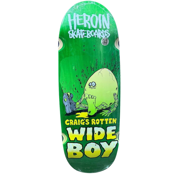Heroin Craig Questions Rotten Wide Boy Skateboard 10.75" Deck