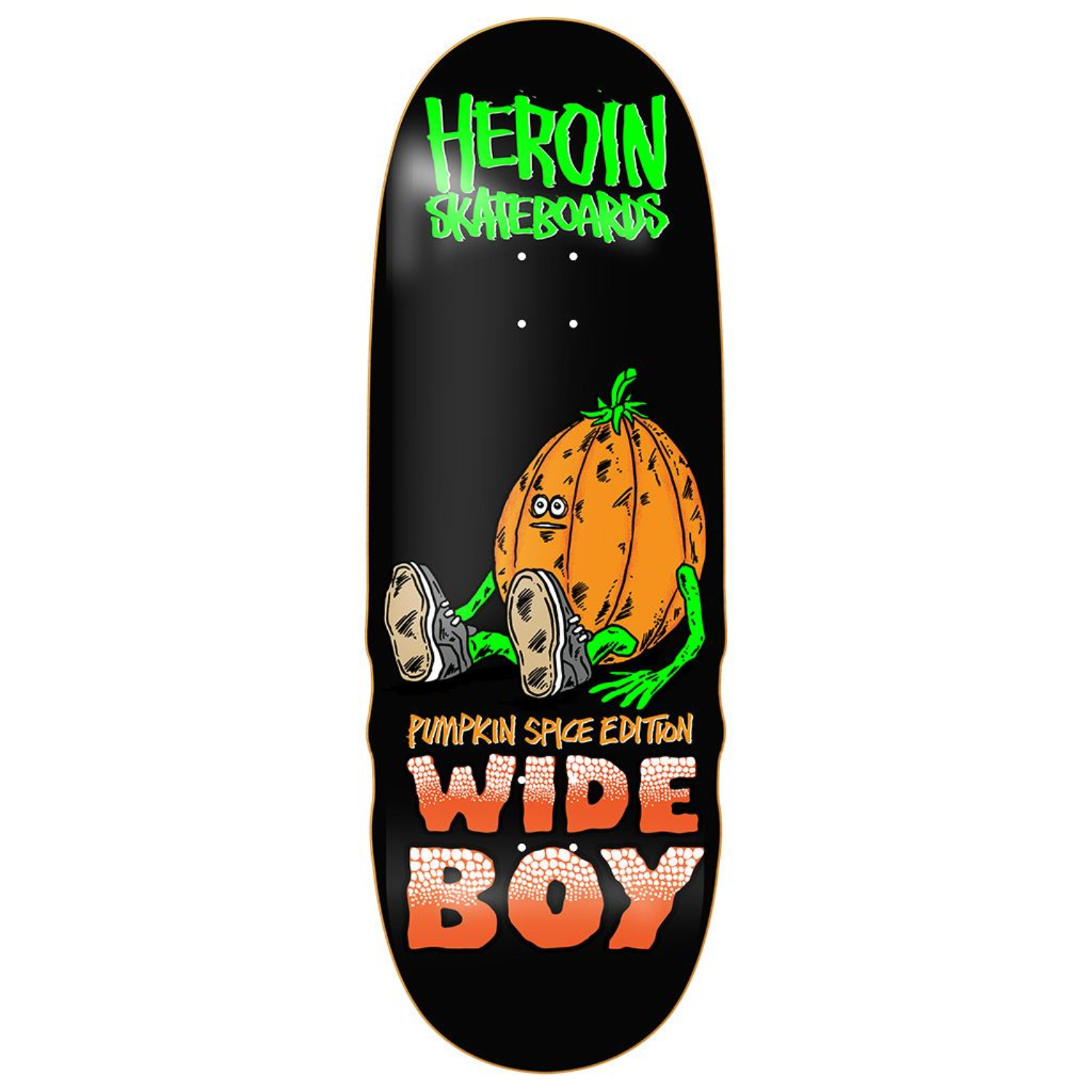 Heroin Pumpkin Spice Wide Boy Skateboard Deck