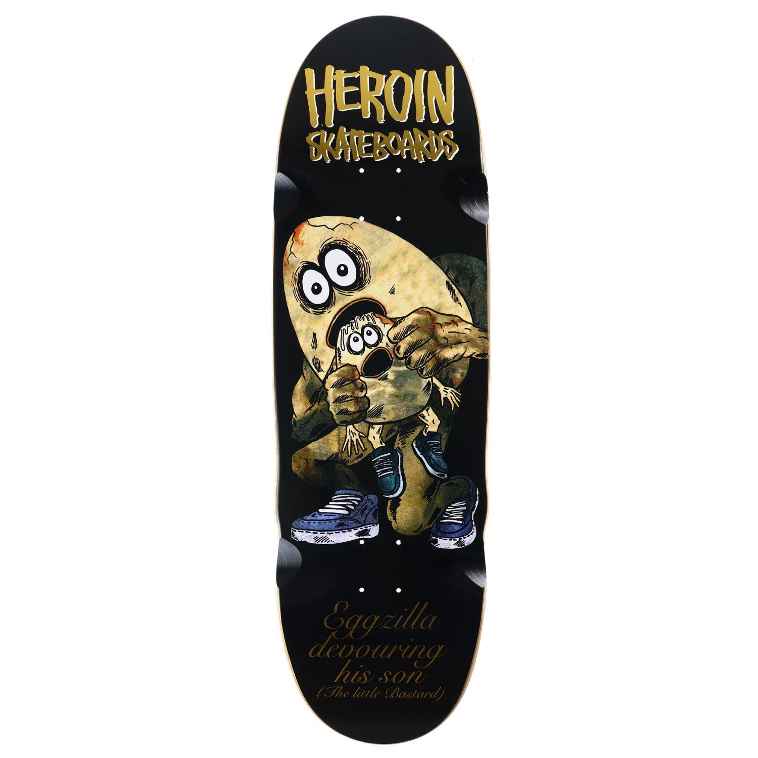 Heroin Team Egg Eater Wheel Wells Shaped Deck