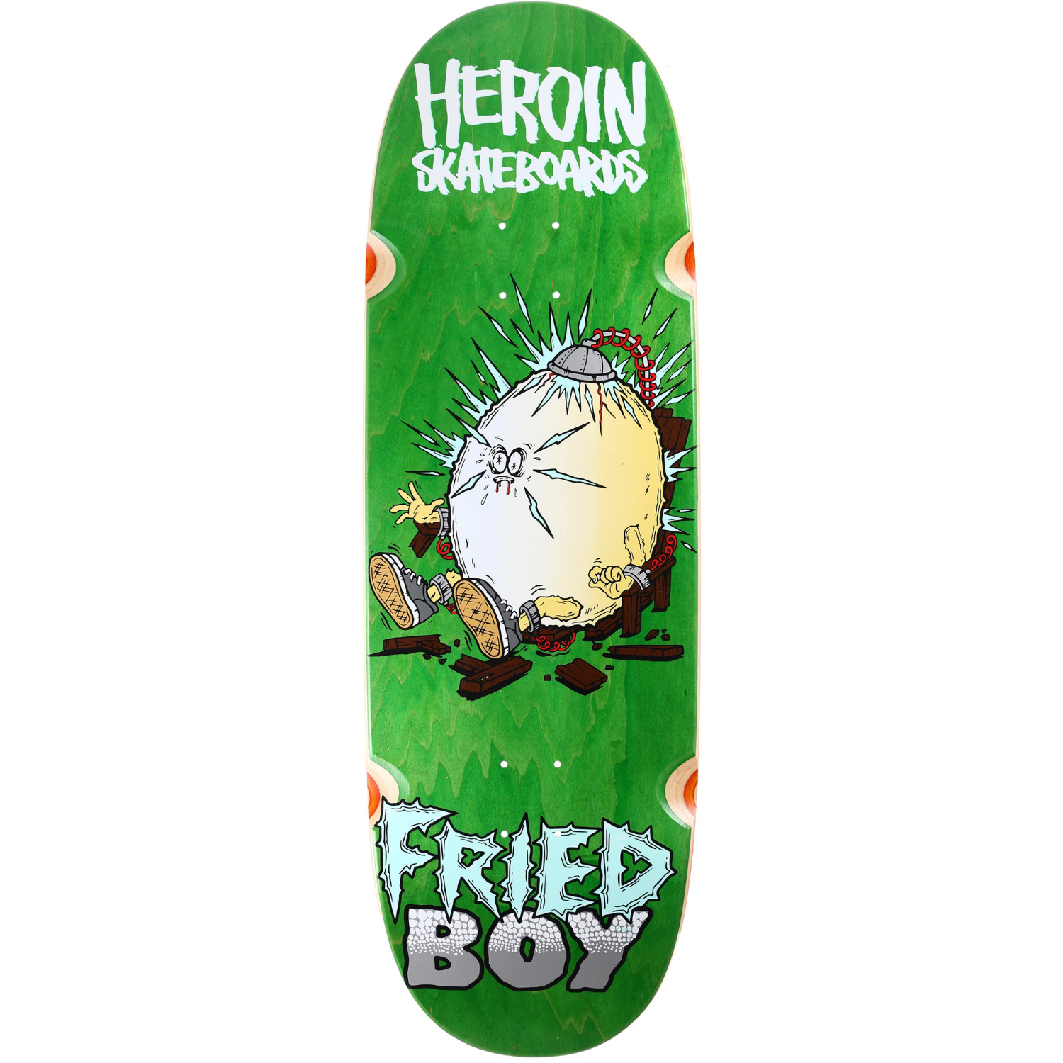 Heroin Team Fried Boy Wheel Wells Shaped Deck