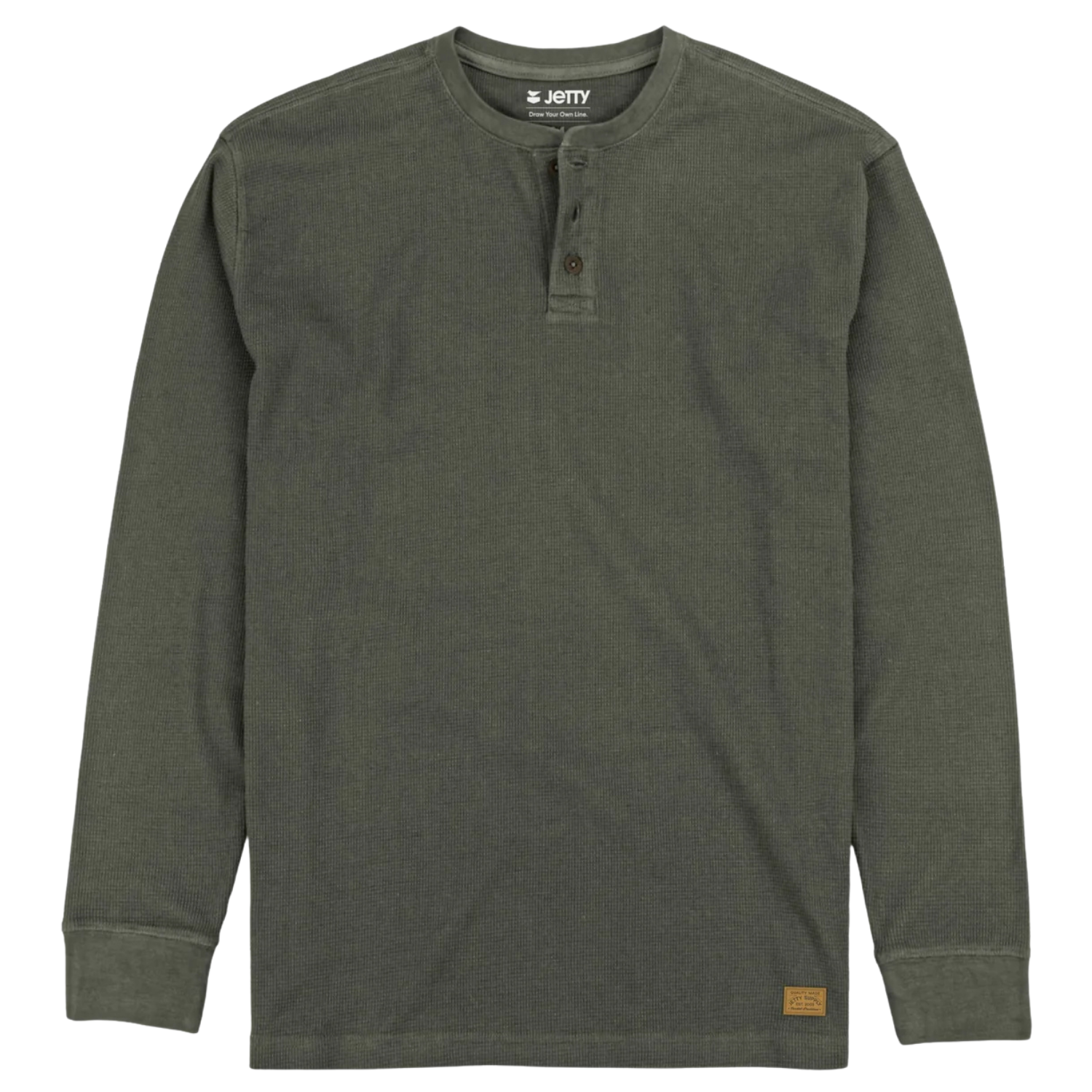 Jetty Seabed Waffle Henley Long Sleeve - Men's
