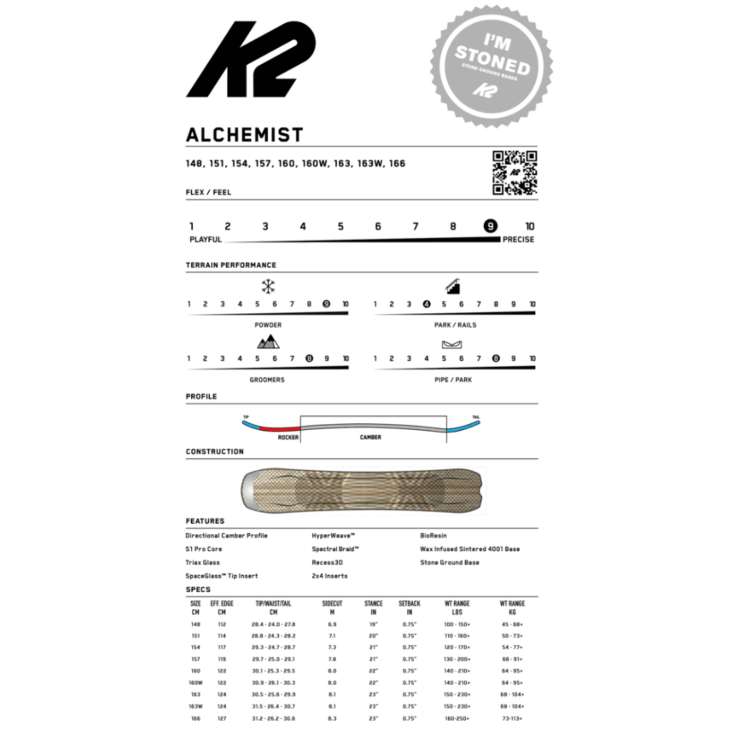 K2 Alchemist Snowboard 2027 - Men's