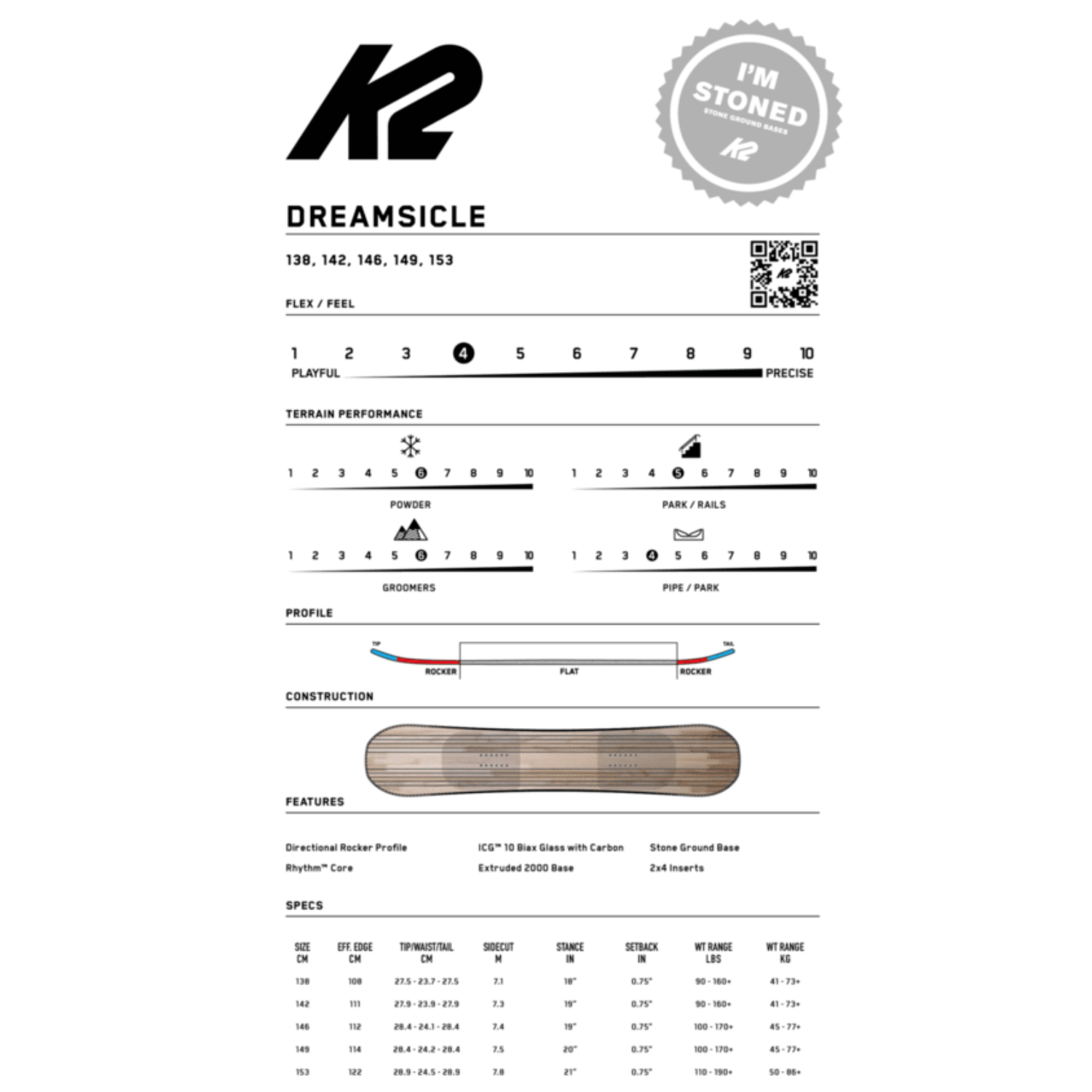K2 Dreamsicle Snowboard 2027 - Women's