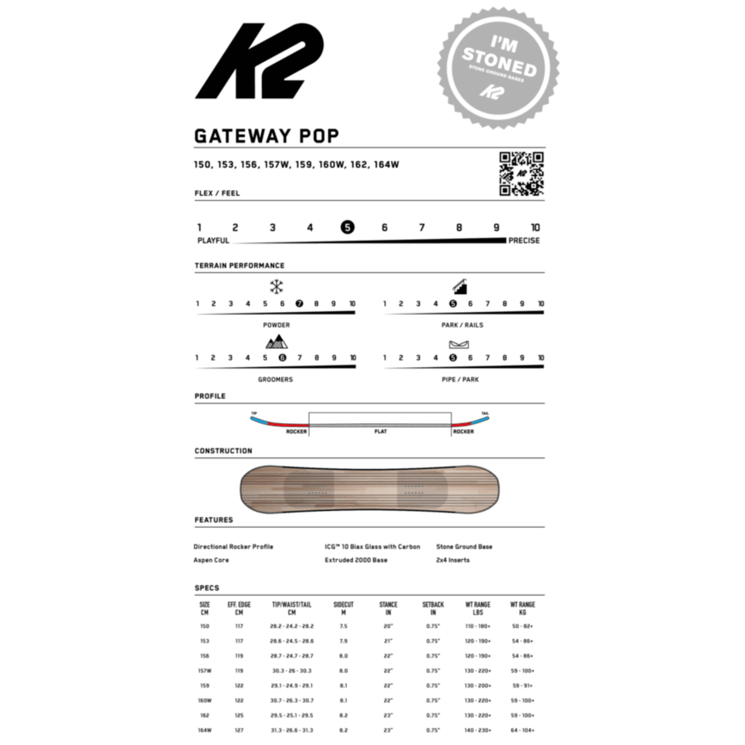 K2 Gateway POP Snowboard 2027 - Men's