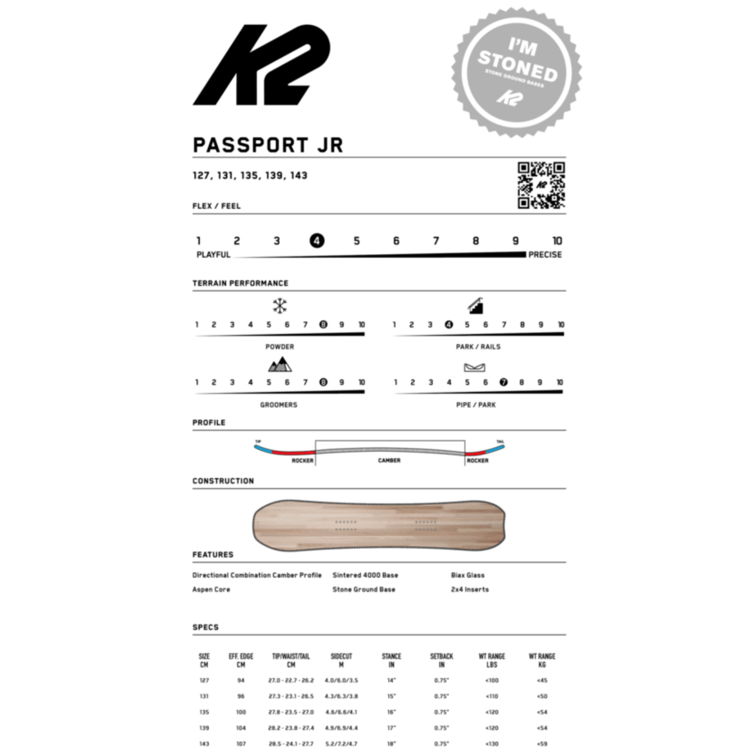 K2 Passport JR Snowboard 2027 - Youth