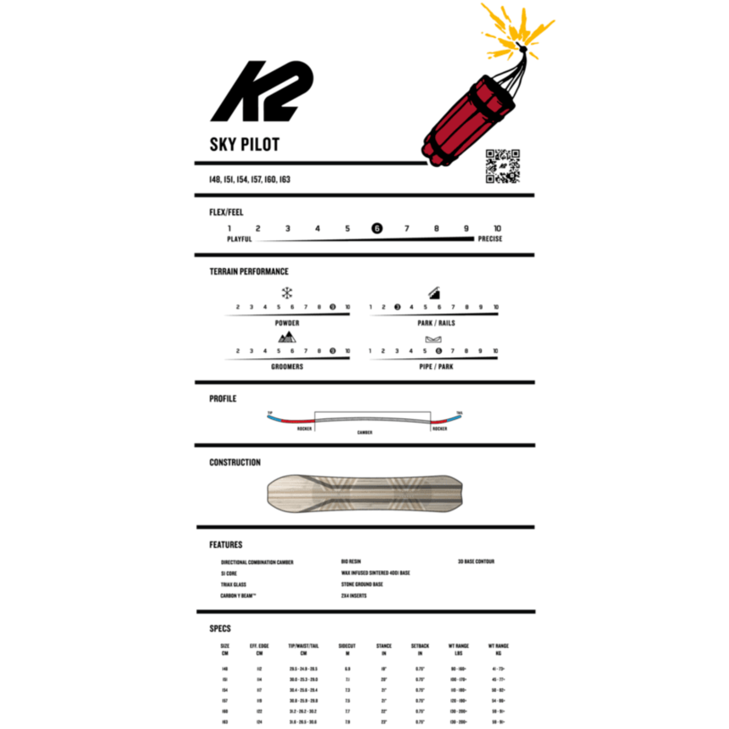 K2 Sky Pilot Snowboard 2027 - Men's