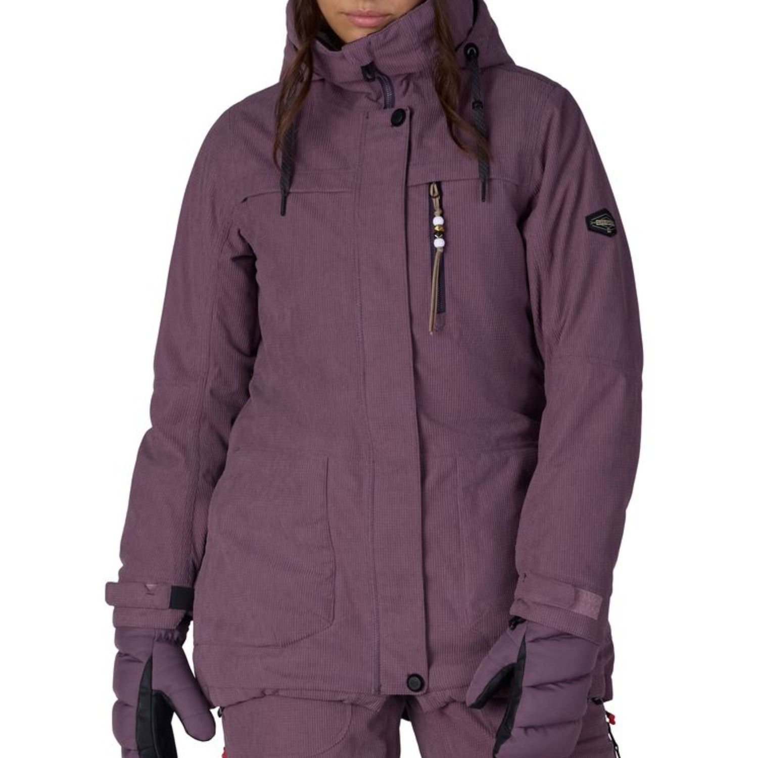 BLACK PLUM GRID CORDUROY
