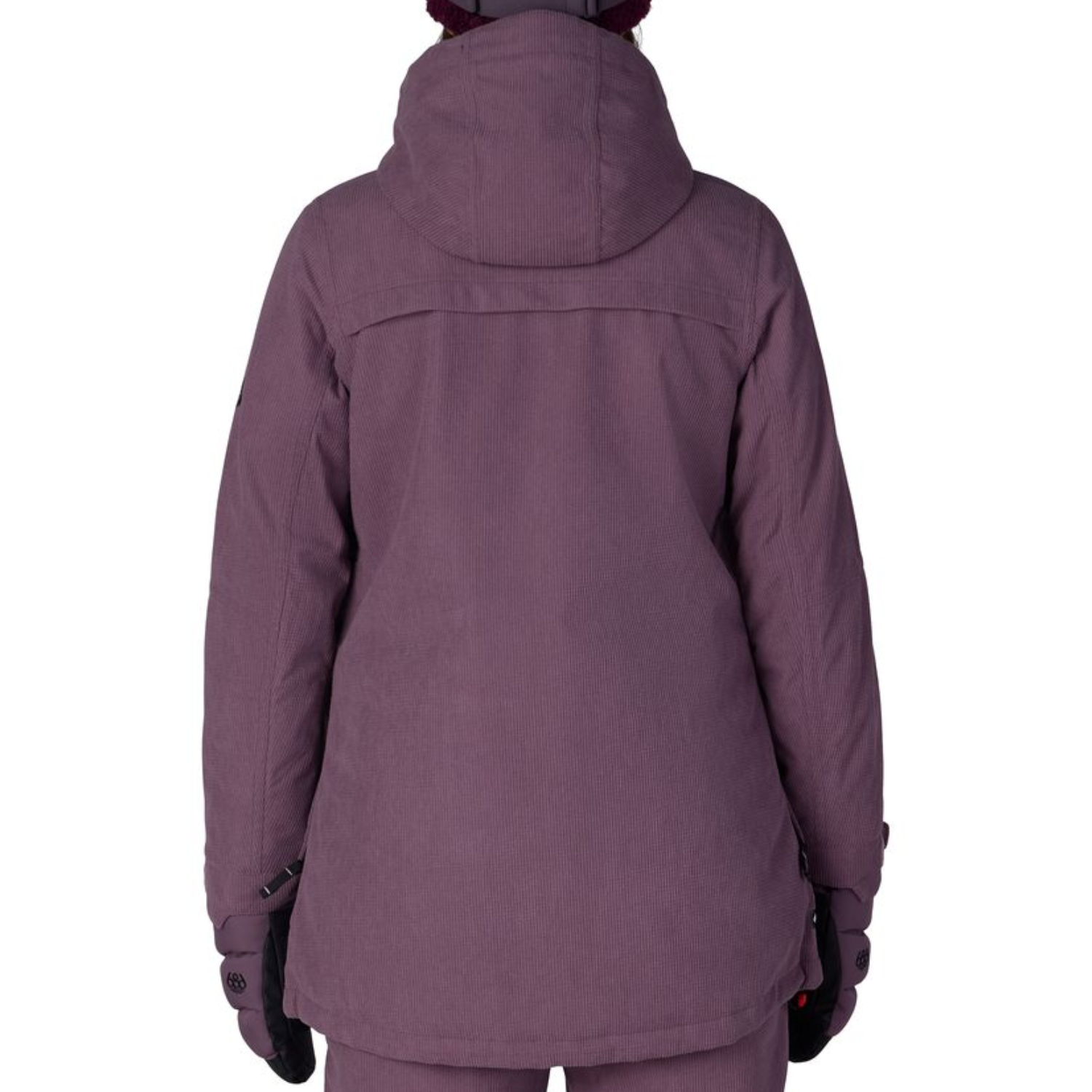 BLACK PLUM GRID CORDUROY
