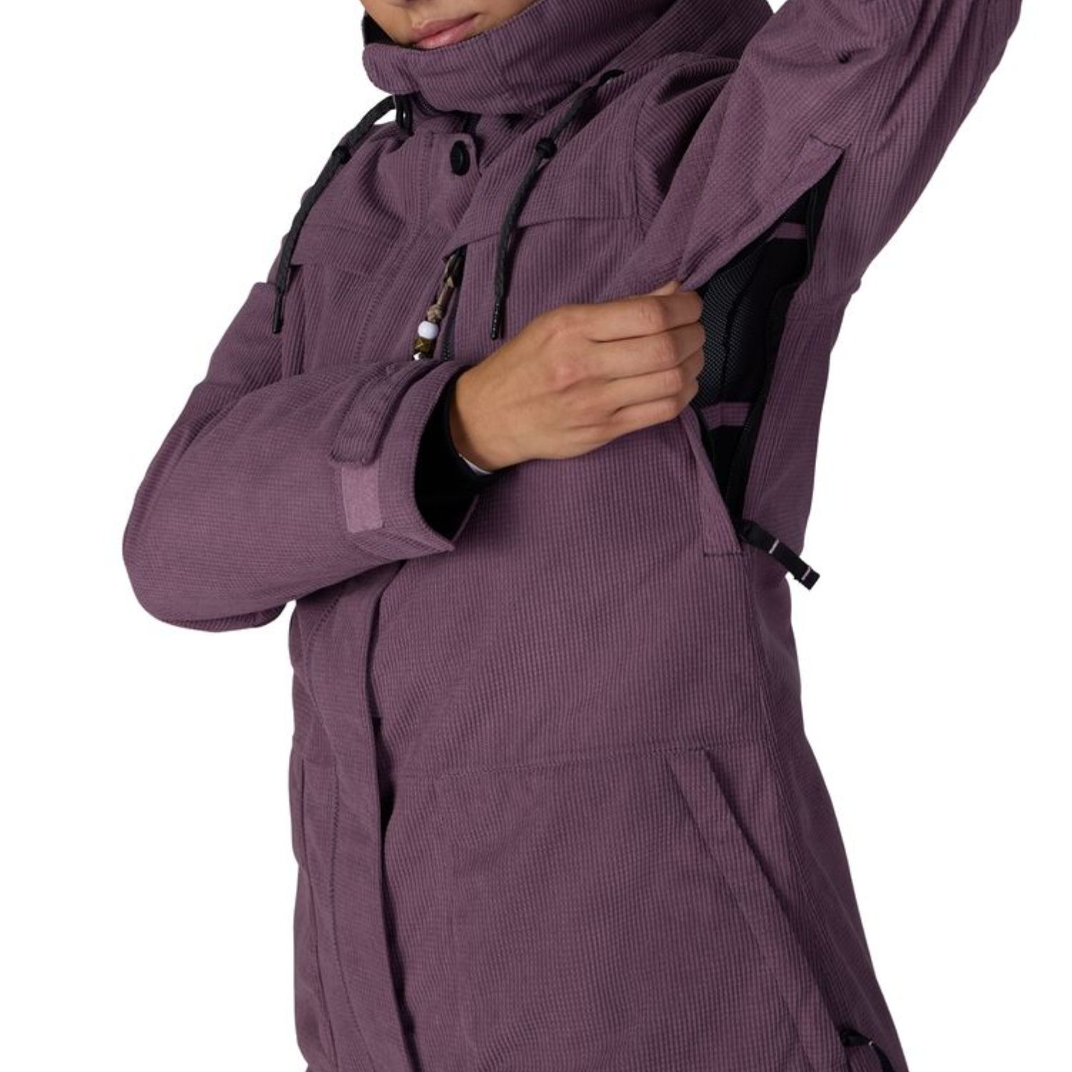 BLACK PLUM GRID CORDUROY