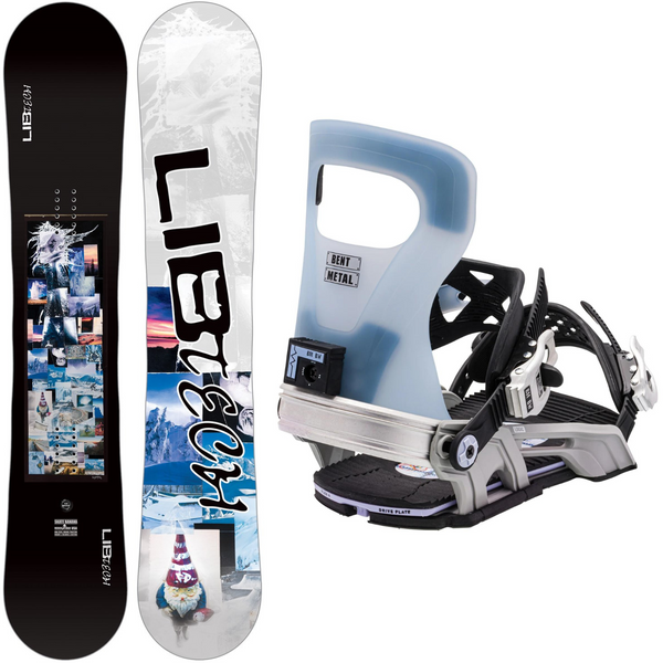 2024 Lib Tech Skate Banana Snowboard + 2024 Bent Metal Logic Snowboard Bindings Package