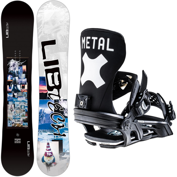2024 Lib Tech Skate Banana Snowboard + 2024 Bent Metal Axtion Snowboard Bindings Package