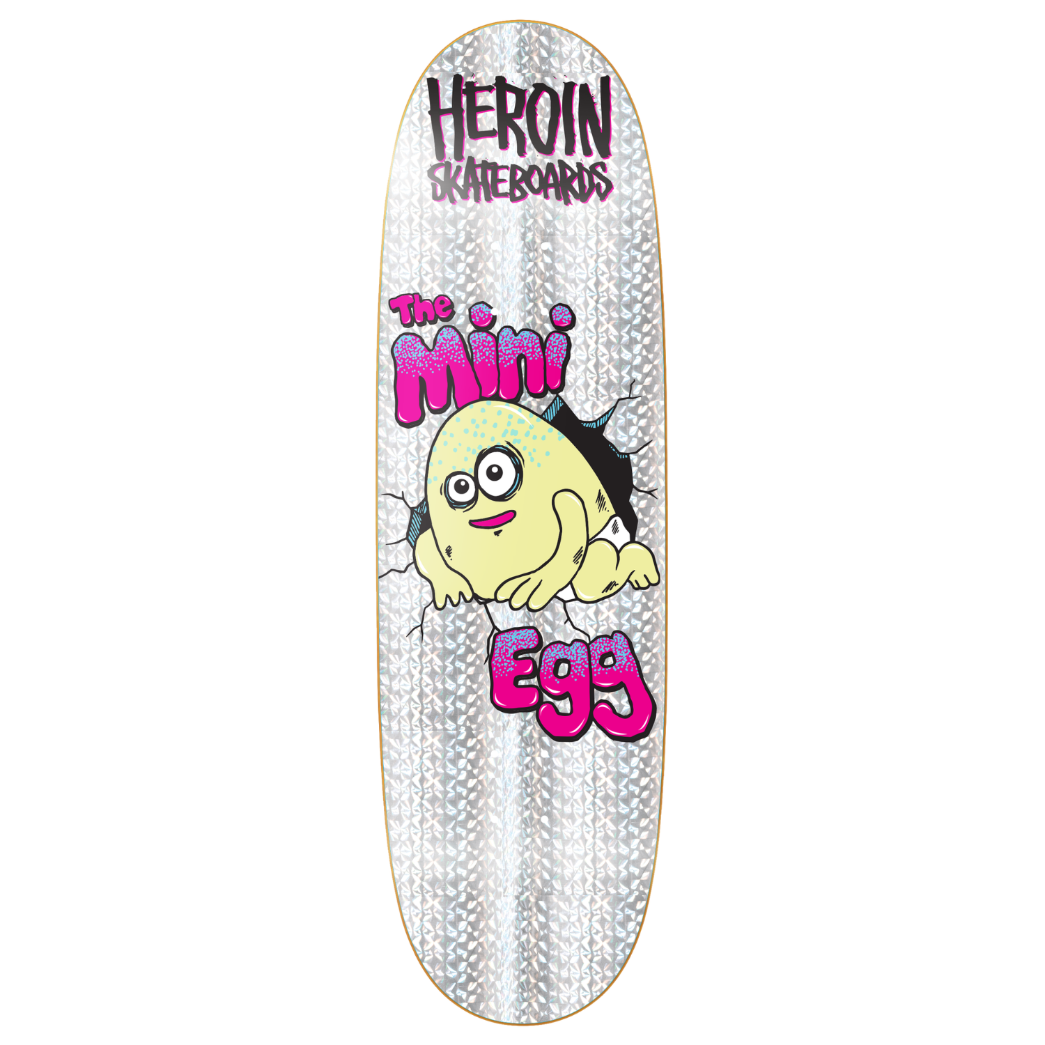 Heroin Mini Egg Holographic Foil 8.38" Deck