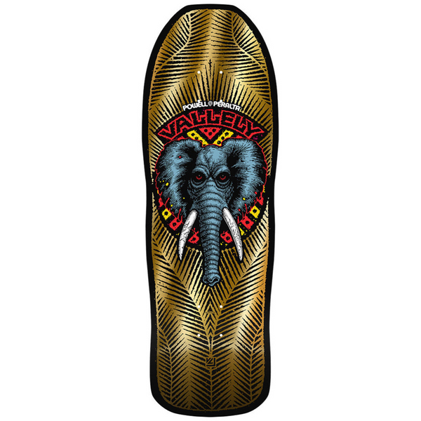 Powell Peralta Mike Vallely Elephant Gold Foil Shaped Deck