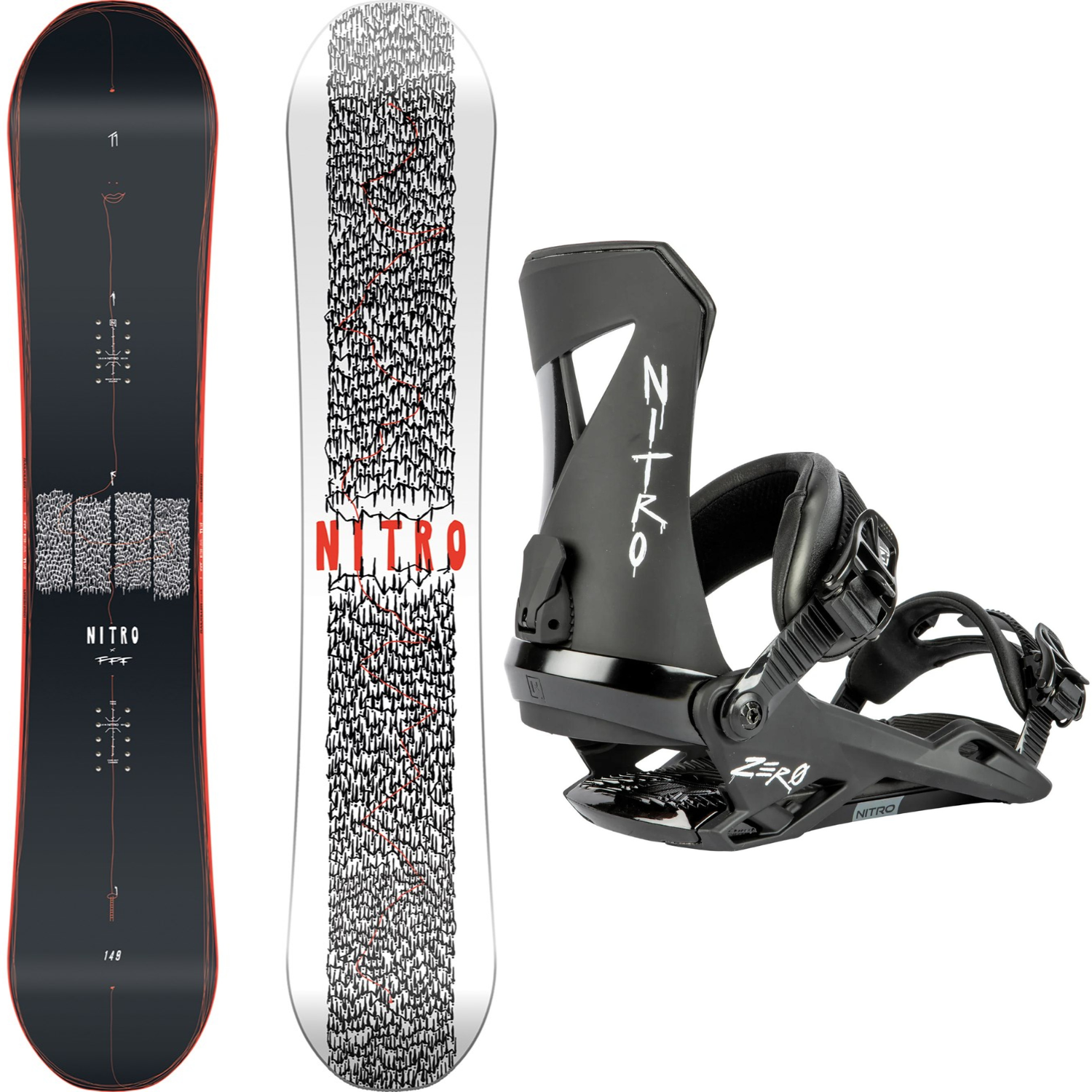 Nitro T1 x FFF 2024 + Nitro Zero 2024 Snowboard Package