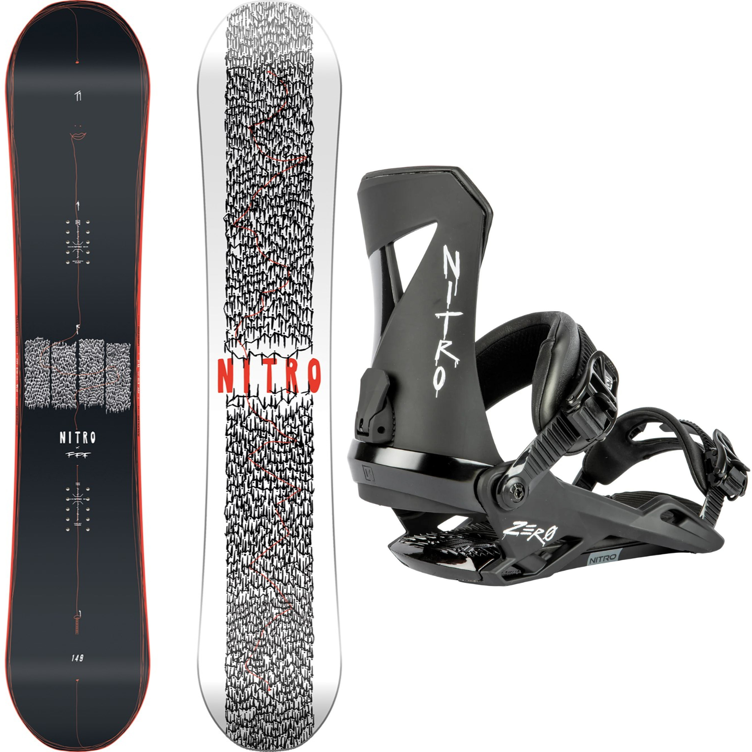 Nitro T1 x FFF 2025 + Nitro Zero 2025 Snowboard Package