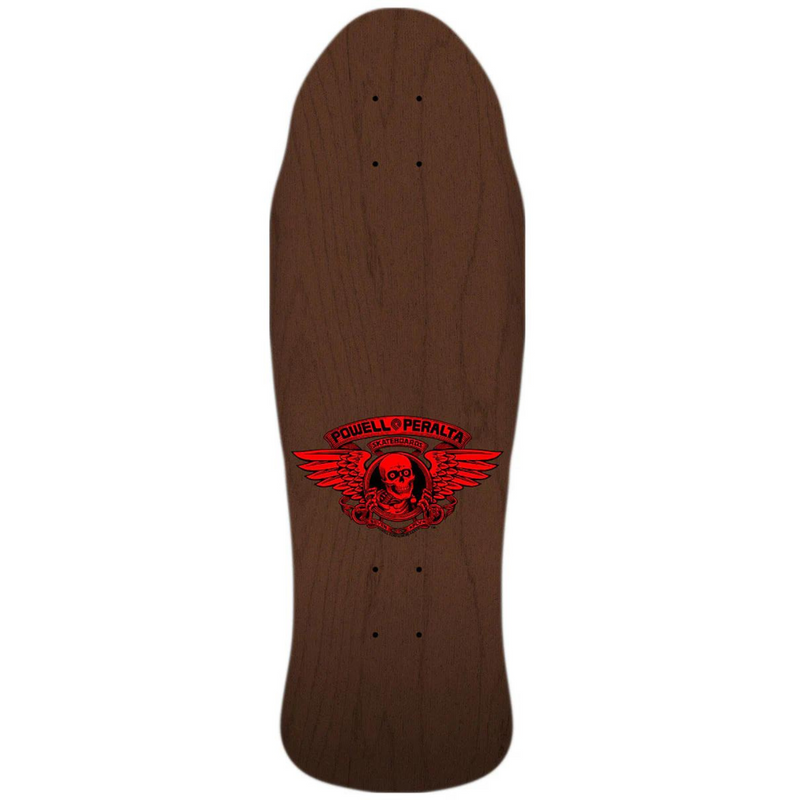 Powell Peralta Caballero Street Red/Brown Stain Reissue Shaped Deck 9.62 x 29.75