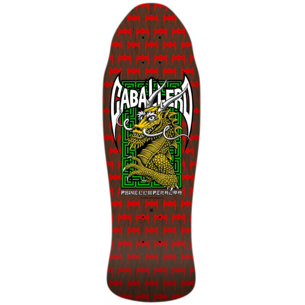 Powell Peralta Caballero Street Red/Brown Stain Reissue Shaped Deck 9.62 x 29.75