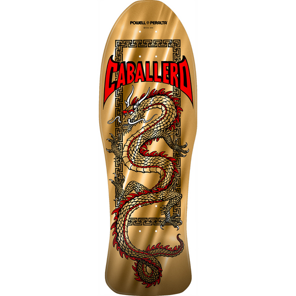 Powell Peralta Caballero Chinese Dragon Gold Foil 10" Shaped Deck