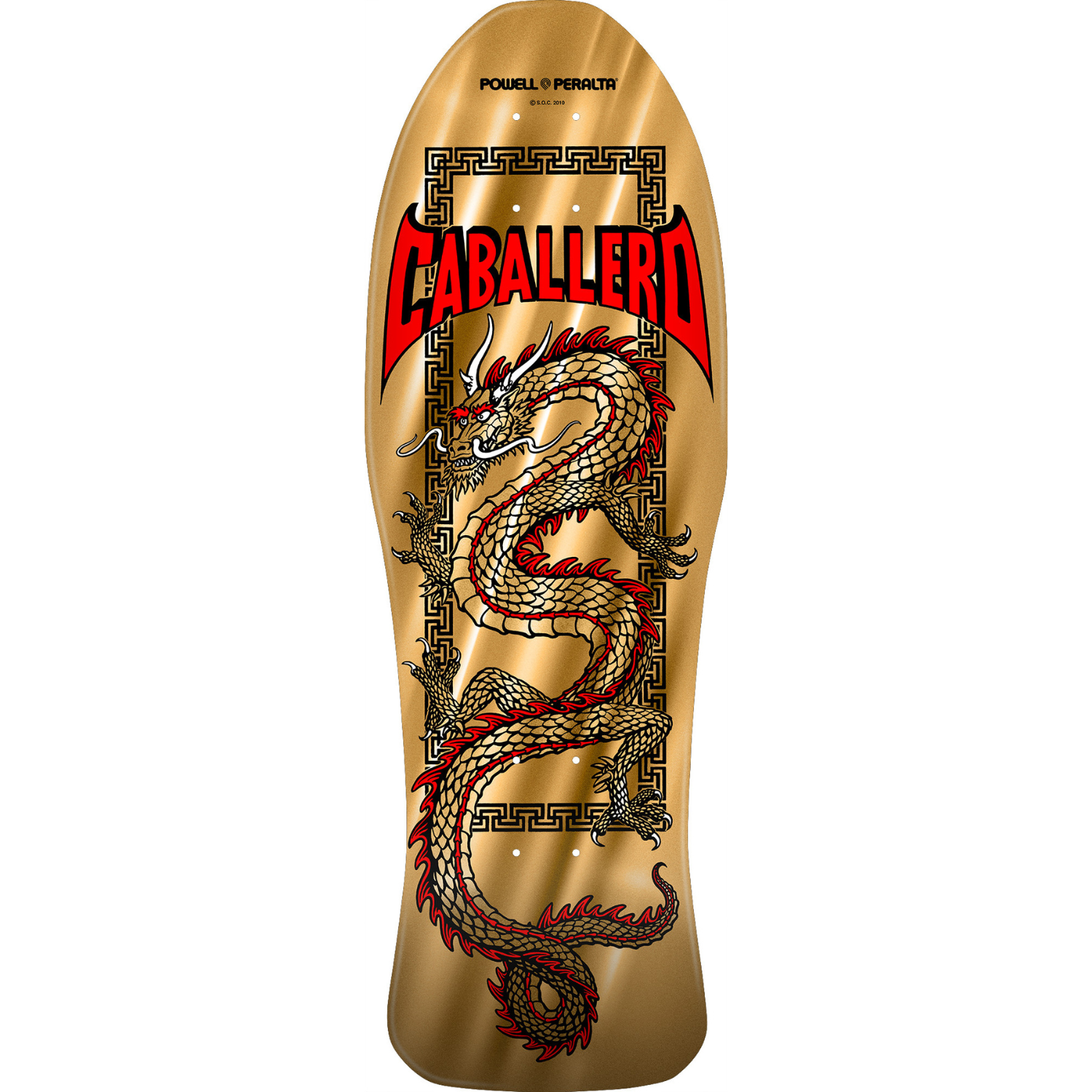 Powell Peralta Caballero Chinese Dragon Gold Foil 10" Shaped Deck