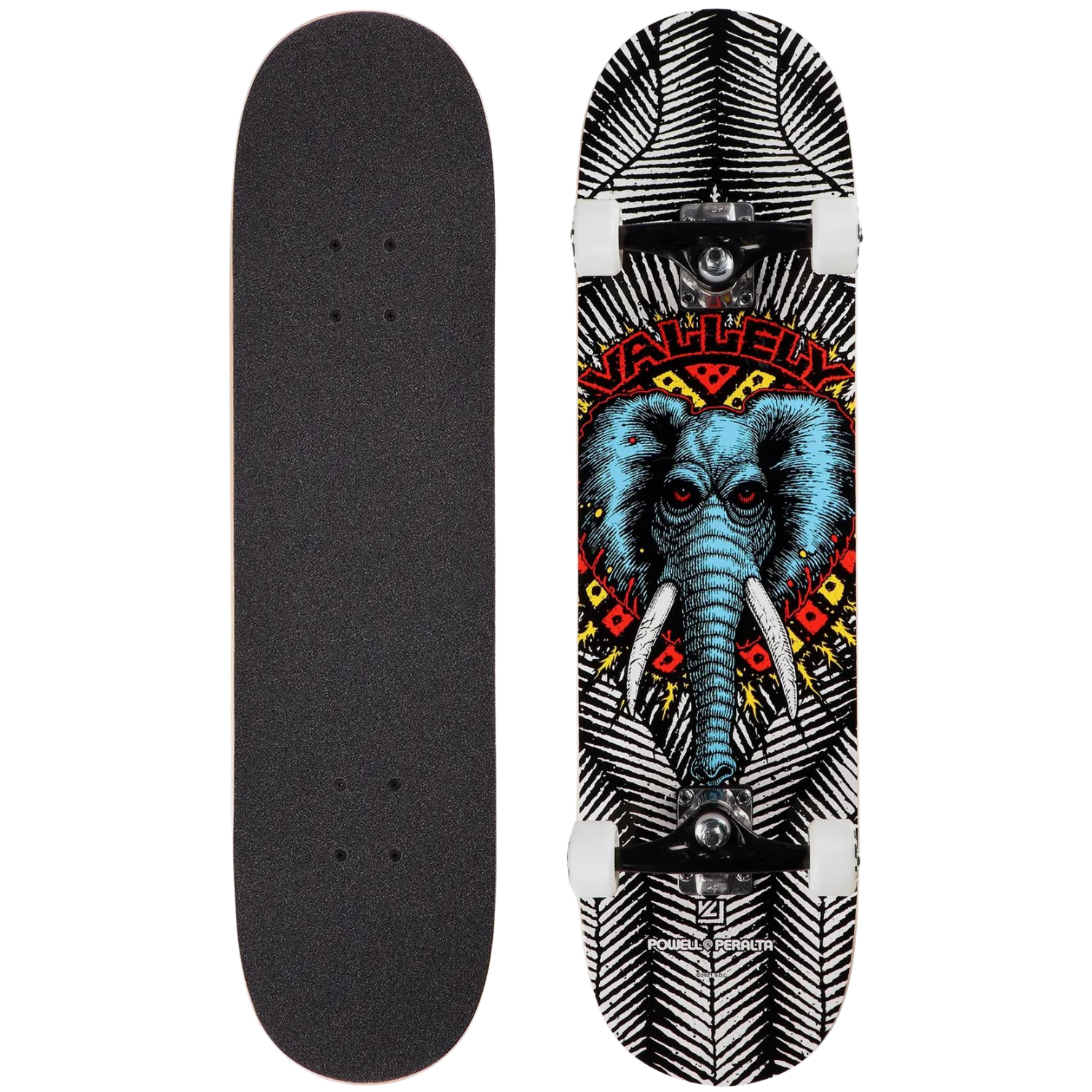 Powell Vallely Elephant White Complete Skateboard 8.0 x 31.45
