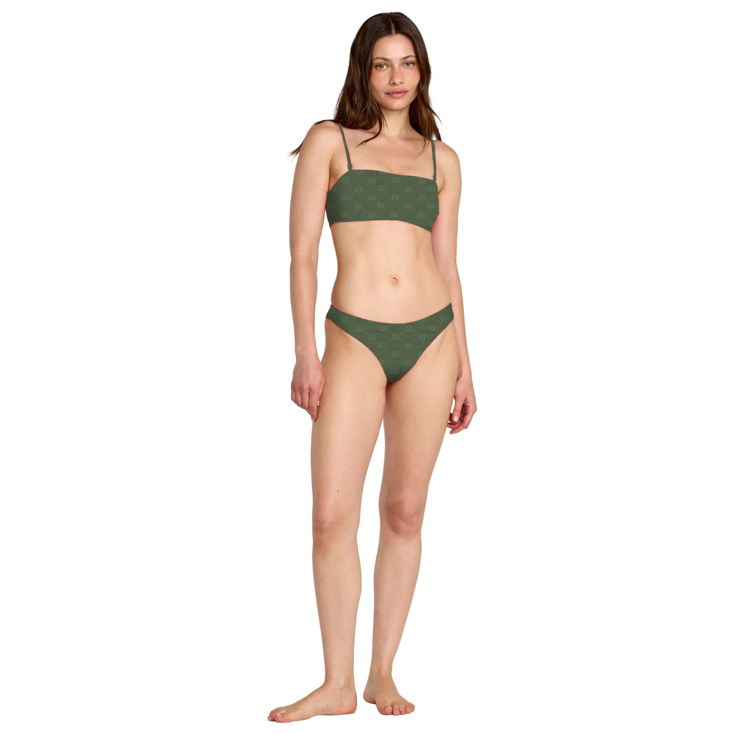 RVCA Daisies Tube Bandeau Bikini Top