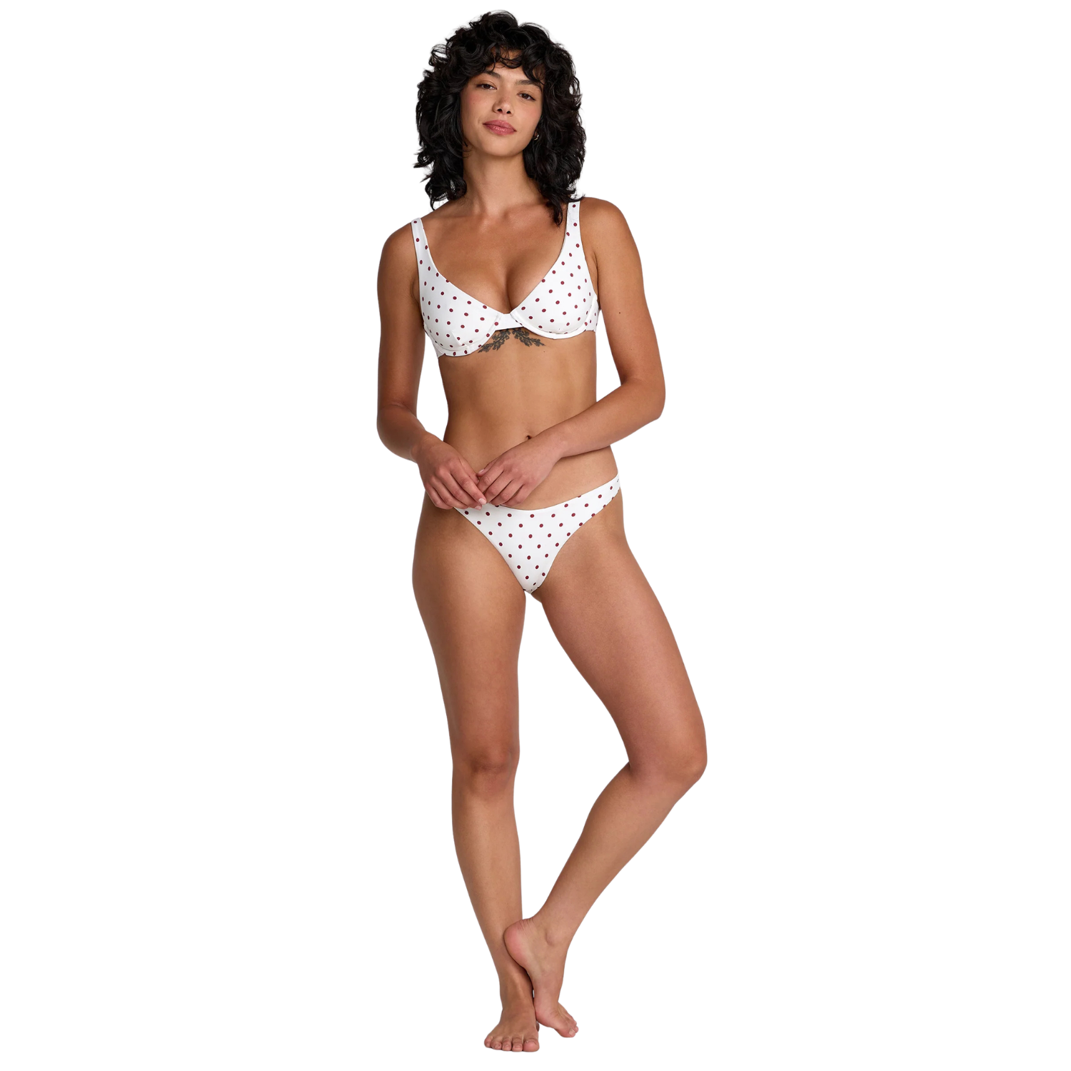 RVCA Dot Medium French Bikini Bottom