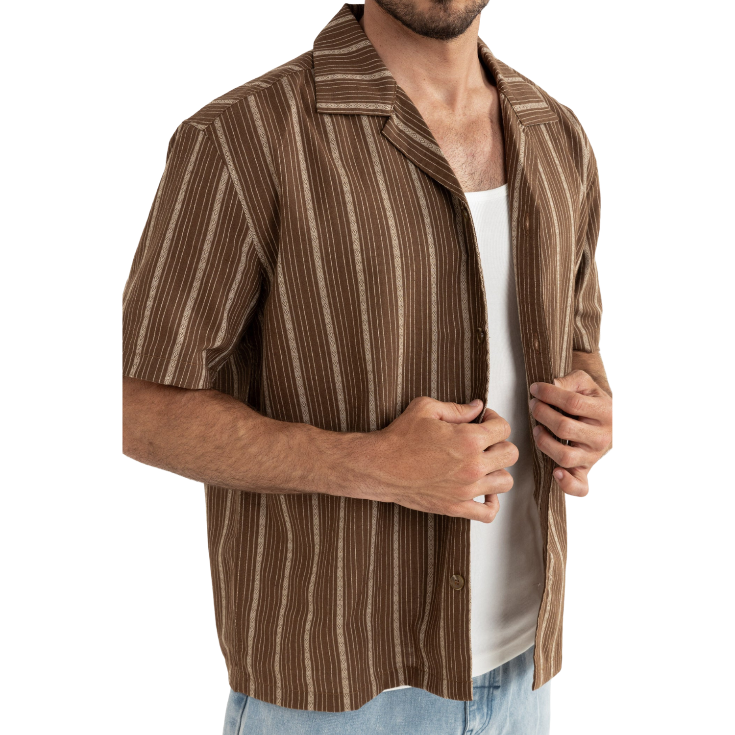 Rhythm West Winds Stripe SS Shirt - Men's
