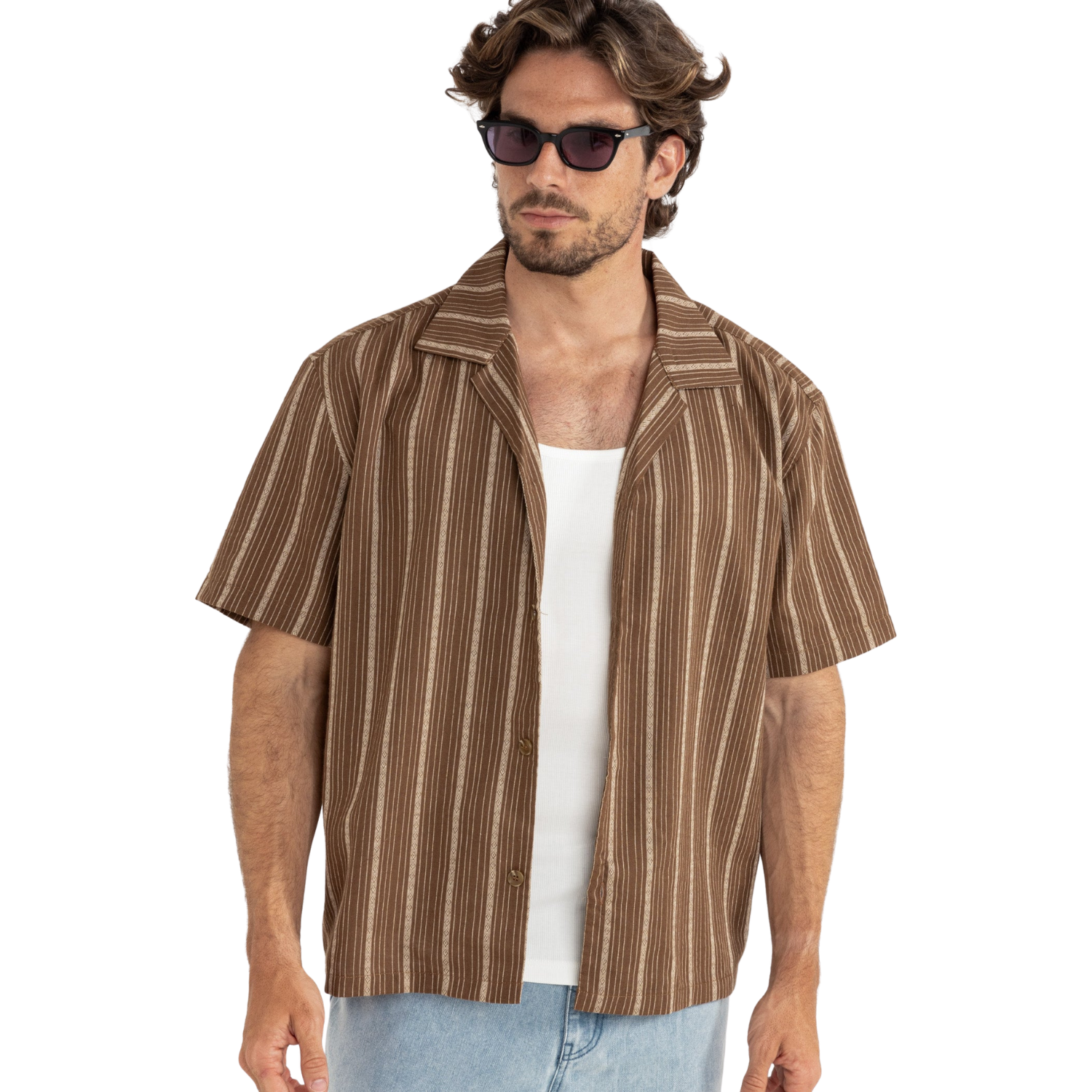 Rhythm West Winds Stripe SS Shirt - Men's